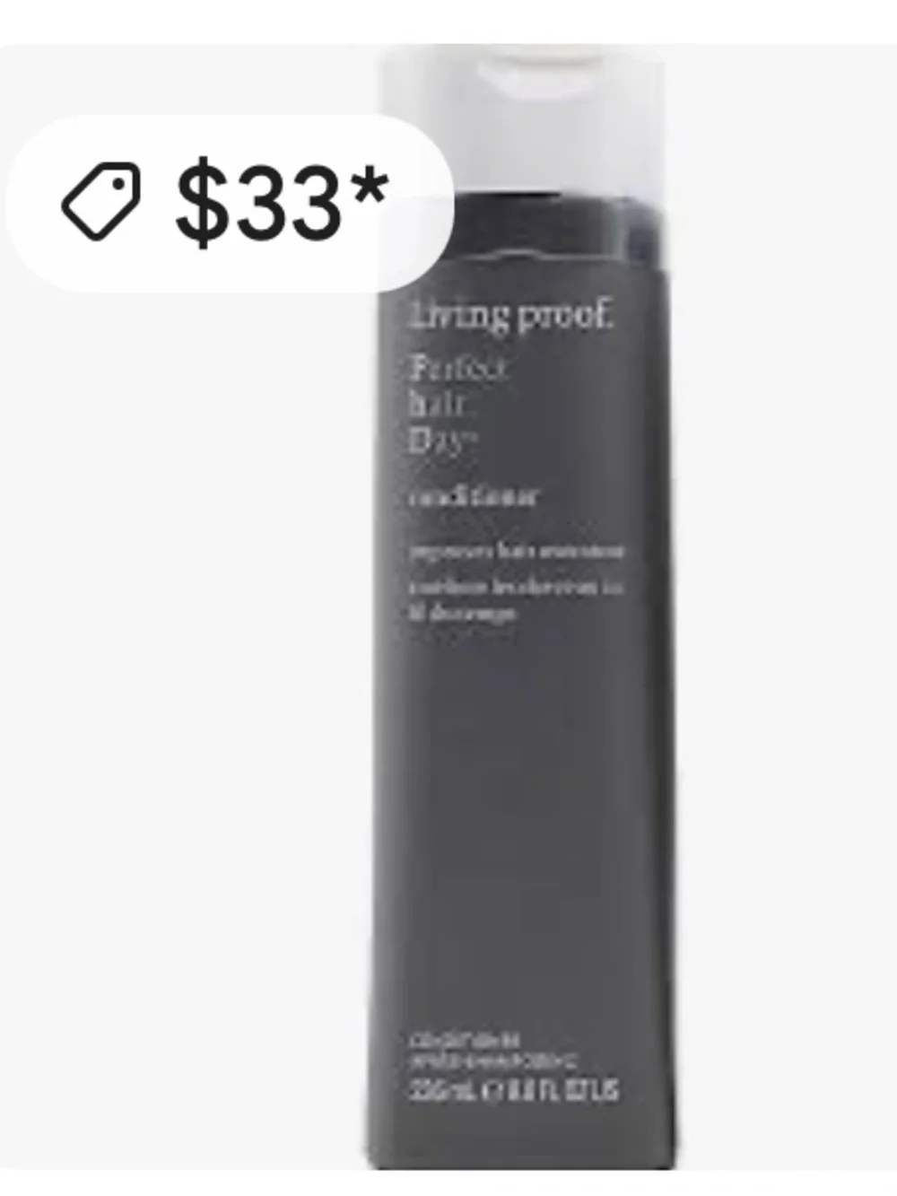 Living proof 🔥Perfect Hair Day Conditioner — Charcoal Gray & White Cap